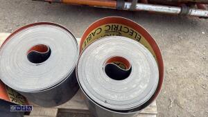3 x rolls of electric cable warning barrier - 4