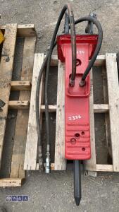 KOMAC hydraulic machine breaker c/w hoses (25mm pins) - 4
