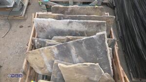Crate of Yorkshire stone roofing slates - 4