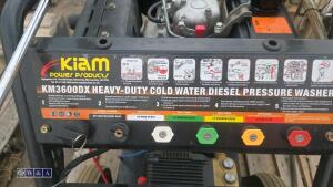KIAM KN3600DX diesel pressure washer c/w hose & lance - 6