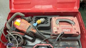 HILTI DG150 110v concrete grinder & DPC20 110v power conditioner c/w case (HT017057)(HT019054)