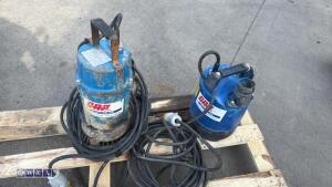 2 x 110v submersible pumps (3404334)(3390382) - 3