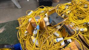 Pallet of 110v extension leads, festoon lights & 110v junction boxes - 2