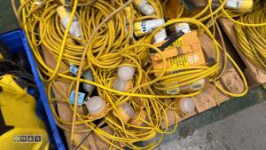 Pallet of 110v extension leads, festoon lights & 110v junction boxes - 3