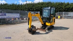 2022 jcb 15C(cabbed) c/w 3 bucket