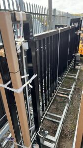 XPF13S 240v, 550w, electric sliding gate c/w controls (vertical bars, black) - 2