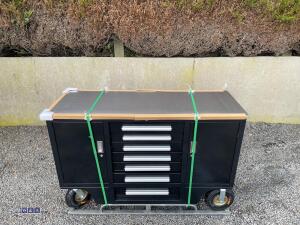 4.5ft 7-drawer 2-cabinet workbench (unused)