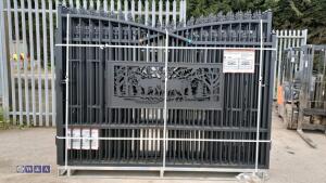 1 x Pair of entrance gates with woodland design (Approximately 20' x 7')