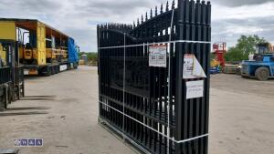 1 x Pair of entrance gates with woodland design (Approximately 20' x 7') - 6