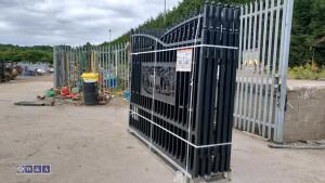 1 x Pair of entrance gates with woodland design (Approximately 20' x 7') - 3