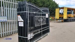 1 x Pair of entrance gates with woodland design (Approximately 20' x 7') - 2