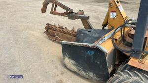 CASE MAXI SNEAKER SERIES-3 kubota diesel trencher c/w front blade, weights & rops (s/n JAF0199885) - 23