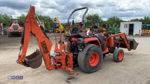 KUBOTA STa-30 4wd hydrostatic compact tractor c/w front loader & backhoe - 7