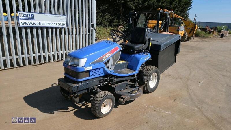 2011 ISEKI SXG19 4ft cut diesel ride on mower c/w hydraulic tip collector (s/n 102130)