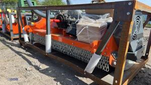 AGRI IMPLEMENT MENASORA flail shredder, to suit 35-85hp tractor, cat 1 & 2 linkage, 40-50mm cutting thickness, 50hp gearbox, 1800mm, hammer blades, Pto shaft (s/n 202500219017) (unused)