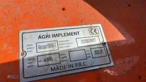 AGRI IMPLEMENT MENASORA flail shredder, to suit 35-85hp tractor, cat 1 & 2 linkage, 40-50mm cutting thickness, 50hp gearbox, 1800mm, hammer blades, Pto shaft (s/n 202500219017) (unused) - 7