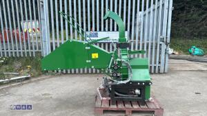 TAIYUE 8'' tractor mounted wood chipper c/w hydraulic feed & Pto shaft (crated unused) - 2