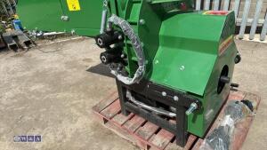 TAIYUE 8'' tractor mounted wood chipper c/w hydraulic feed & Pto shaft (crated unused) - 15