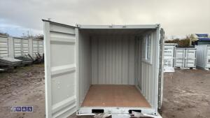 8ft container c/w door & window (unused)(906637) (light grey) - 5