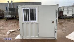 7ft container c/w door & window (unused)(906470) (light grey)