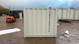 7ft container c/w door & window (unused)(906470) (light grey) - 3