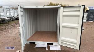 7ft container c/w door & window (unused)(906470) (light grey) - 4