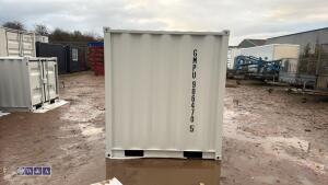 7ft container c/w door & window (unused)(906470) (light grey) - 9