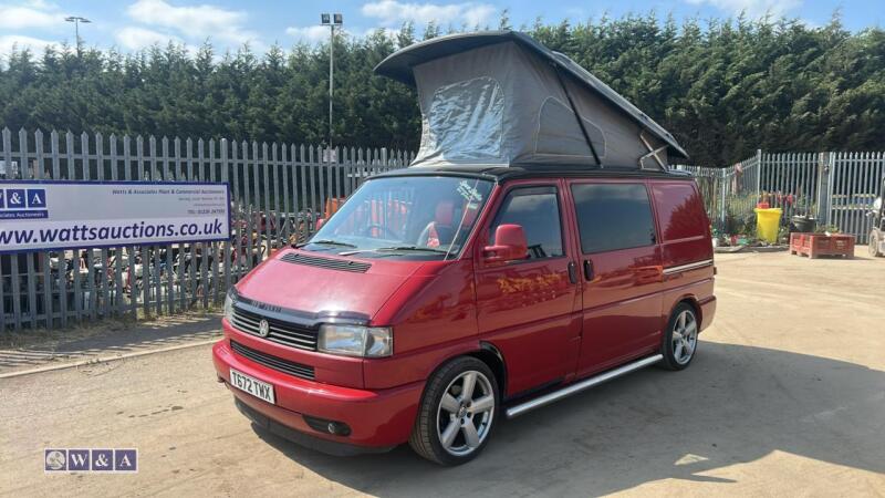 1999 VOLKSWAGEN TRANSPORTER campervan c/w diesel night heater, fridge, gas hob, sink, mains hook up, front passenger seat swivel chair, pop up roof rack & roll bed (T672 TWX)(MoT 31st May 2027)(V5, MoT & folder of history in office)