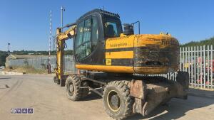 2009 JCB JS130W wheeled excavator (s/n P91060315) with blade, Q/hitch & piped - 3