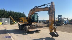 2009 JCB JS130W wheeled excavator (s/n P91060315) with blade, Q/hitch & piped - 6
