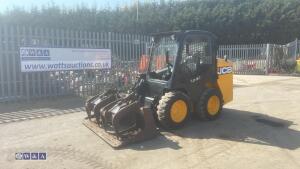 2012 JCB 155 ECO skidsteer (s/n WRKB1755611) with grapple bucket