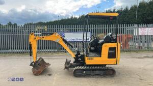 2022 JCB 16C rubber tracked excavator (s/n 3206050) with 3 buckets, blade, piped, expanding tracks & canopy - 2