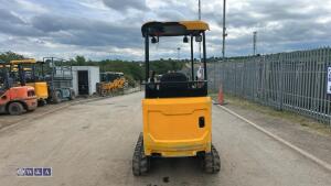 2022 JCB 16C rubber tracked excavator (s/n 3206050) with 3 buckets, blade, piped, expanding tracks & canopy - 4