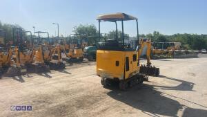2019 JCB 15C rubber tracked excavator (s/n 2710400) with 3 buckets, blade, piped & canopy - 2