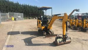 2019 JCB 15C rubber tracked excavator (s/n 2710400) with 3 buckets, blade, piped & canopy - 3