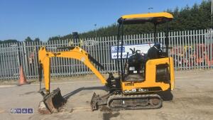 2019 JCB 15C rubber tracked excavator (s/n 2710400) with 3 buckets, blade, piped & canopy - 10