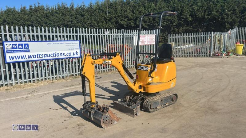 2022 JCB 8008 rubber tracked excavator (s/n 3165715) with 3 buckets, blade, piped, expanding tracks & ROPS