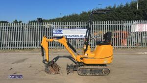 2022 JCB 8008 rubber tracked excavator (s/n 3165715) with 3 buckets, blade, piped, expanding tracks & ROPS - 2