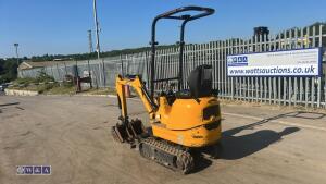 2022 JCB 8008 rubber tracked excavator (s/n 3165715) with 3 buckets, blade, piped, expanding tracks & ROPS - 3
