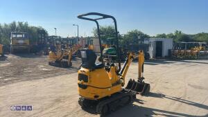 2022 JCB 8008 rubber tracked excavator (s/n 3165715) with 3 buckets, blade, piped, expanding tracks & ROPS - 5