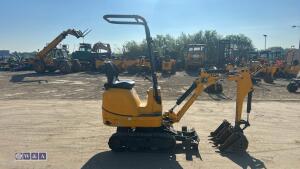 2022 JCB 8008 rubber tracked excavator (s/n 3165715) with 3 buckets, blade, piped, expanding tracks & ROPS - 6