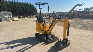 2022 JCB 8008 rubber tracked excavator (s/n 3165715) with 3 buckets, blade, piped, expanding tracks & ROPS - 7