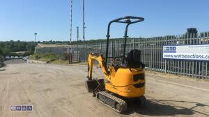 2022 JCB 8008 rubber tracked excavator (s/n 3165714) with 3 buckets, blade, piped, expanding tracks & ROPS - 3