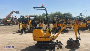 2022 JCB 8008 rubber tracked excavator (s/n 3165714) with 3 buckets, blade, piped, expanding tracks & ROPS - 5
