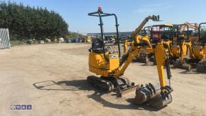 2022 JCB 8008 rubber tracked excavator (s/n 3165714) with 3 buckets, blade, piped, expanding tracks & ROPS - 6