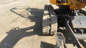 2022 JCB 8008 rubber tracked excavator (s/n 3165714) with 3 buckets, blade, piped, expanding tracks & ROPS - 13