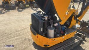 2022 JCB 8008 rubber tracked excavator (s/n 3165714) with 3 buckets, blade, piped, expanding tracks & ROPS - 15