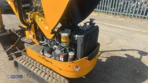 2022 JCB 8008 rubber tracked excavator (s/n 3165714) with 3 buckets, blade, piped, expanding tracks & ROPS - 16