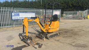 2022 JCB 8008 rubber tracked excavator (s/n 3090519) with 3 buckets, blade, piped, expanding tracks & ROPS
