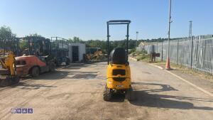 2022 JCB 8008 rubber tracked excavator (s/n 3090519) with 3 buckets, blade, piped, expanding tracks & ROPS - 3